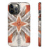 Silver Feather Compass - Impact Resistant Phone Case